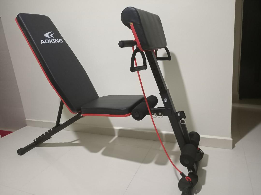 Foldable workout gym bench (deluxe model), Sports Equipment, Exercise