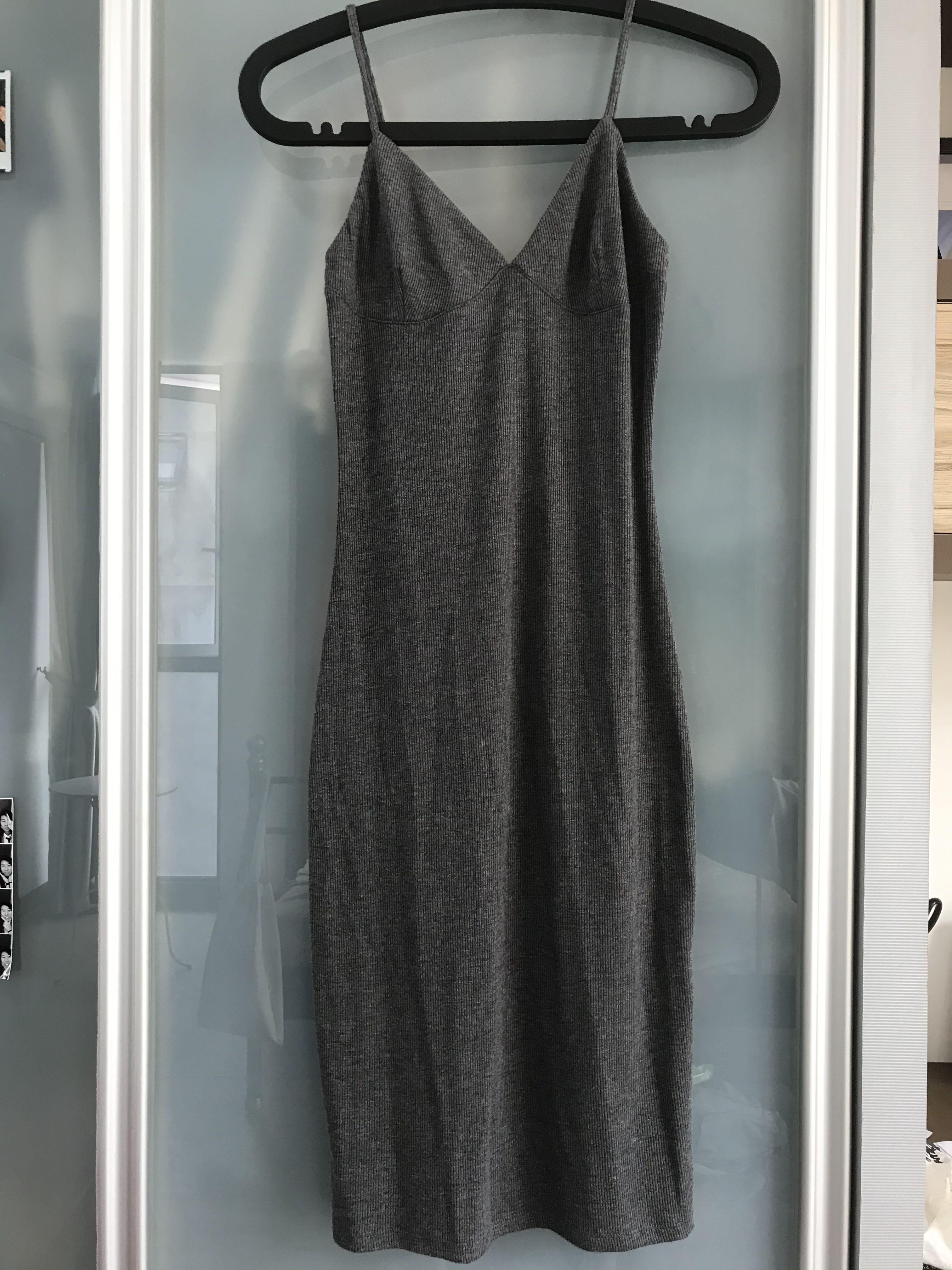grey bodycon maxi dress