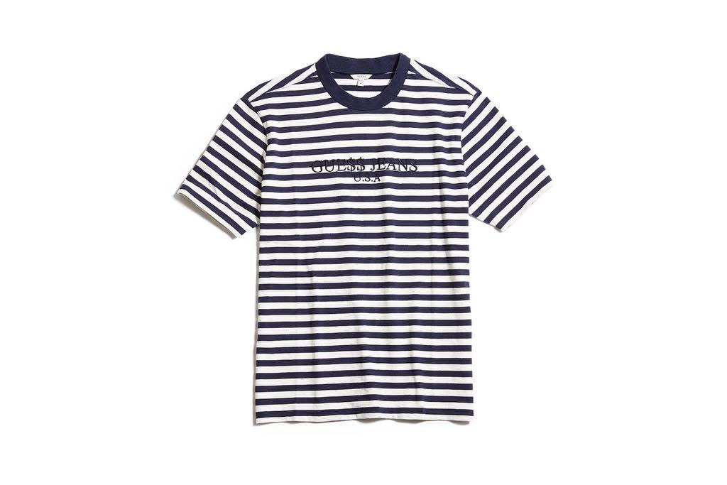 Guess x Rocky Stripe T Shirt, Men's Fashion, Tops & Sets, & Polo Shirts Carousell