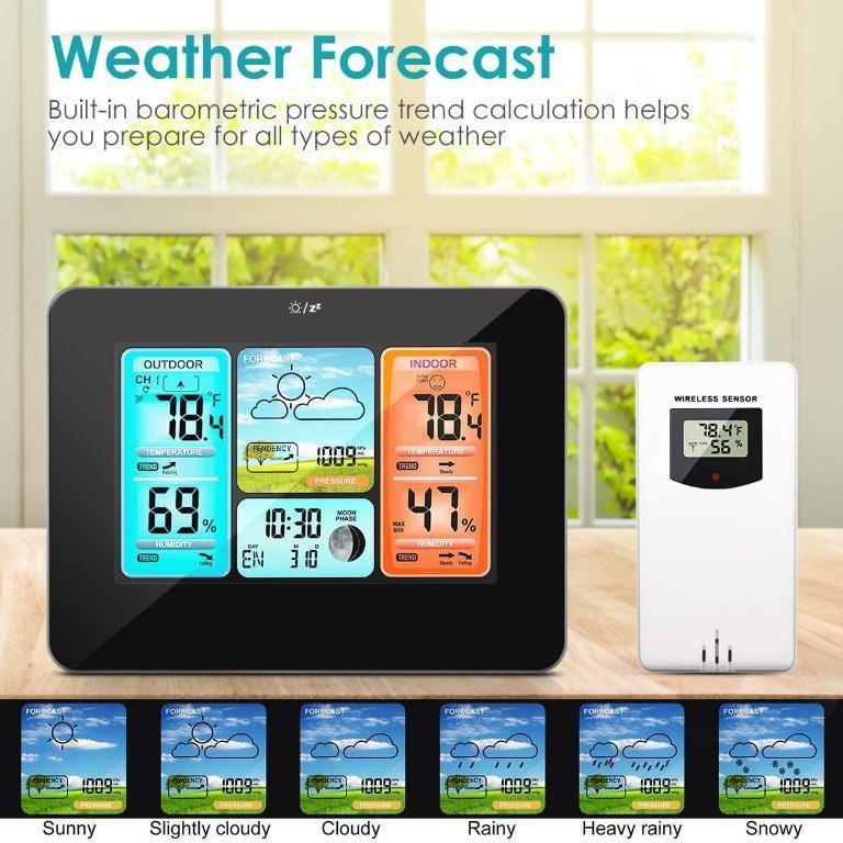 HALOFUN Weather Station, FJ3373 Wireless Indoor Outdoor Thermometer