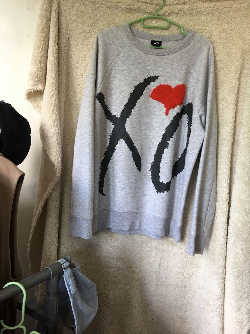 H M X The Weeknd Sweatshirt Men S Fashion Clothes Tops On Carousell There are 13 the weeknd jacket for sale on etsy, and they cost. carousell