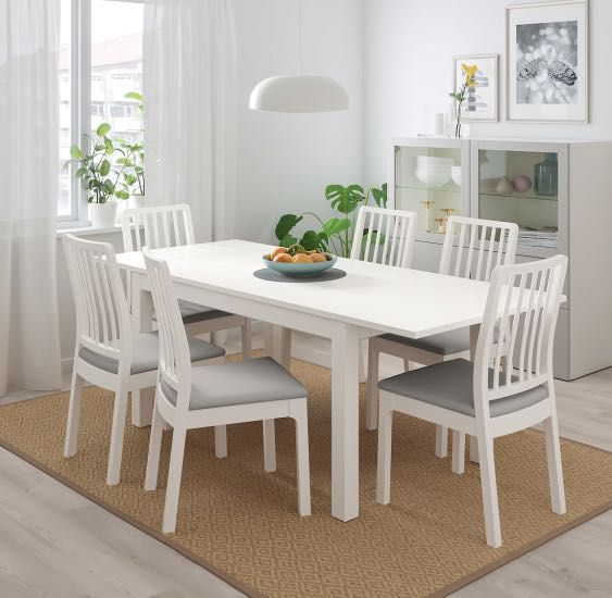 IKEA Laneberg Extendable Dining Table Chair Set Furniture Home