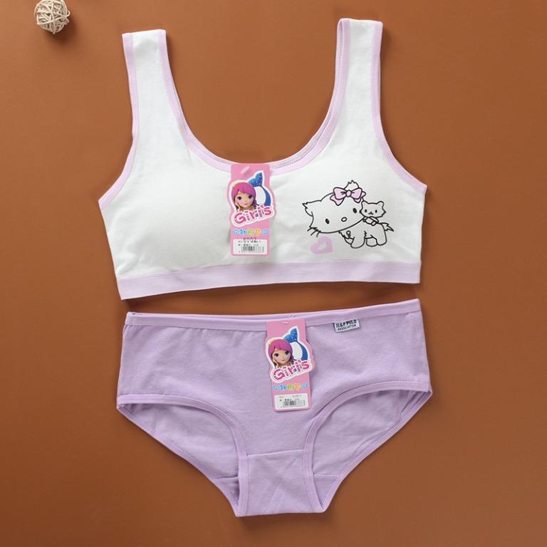 Brand new bra and panties 2 sets for girl (9 to 10 years old), Babies &  Kids, Babies & Kids Fashion on Carousell