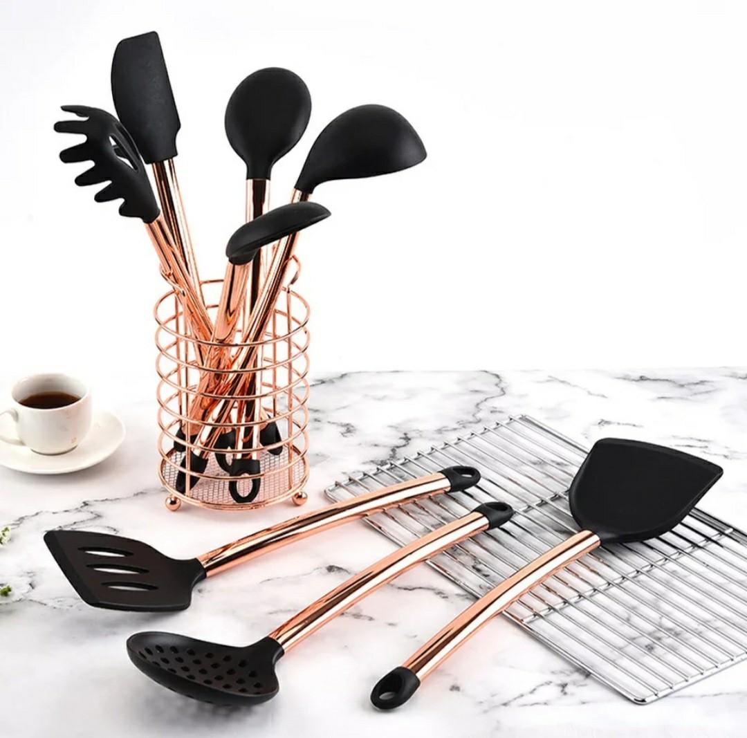 Kitchen Utensils Black Rose Gold Silicone Home Appliances Kitchenware On Carousell