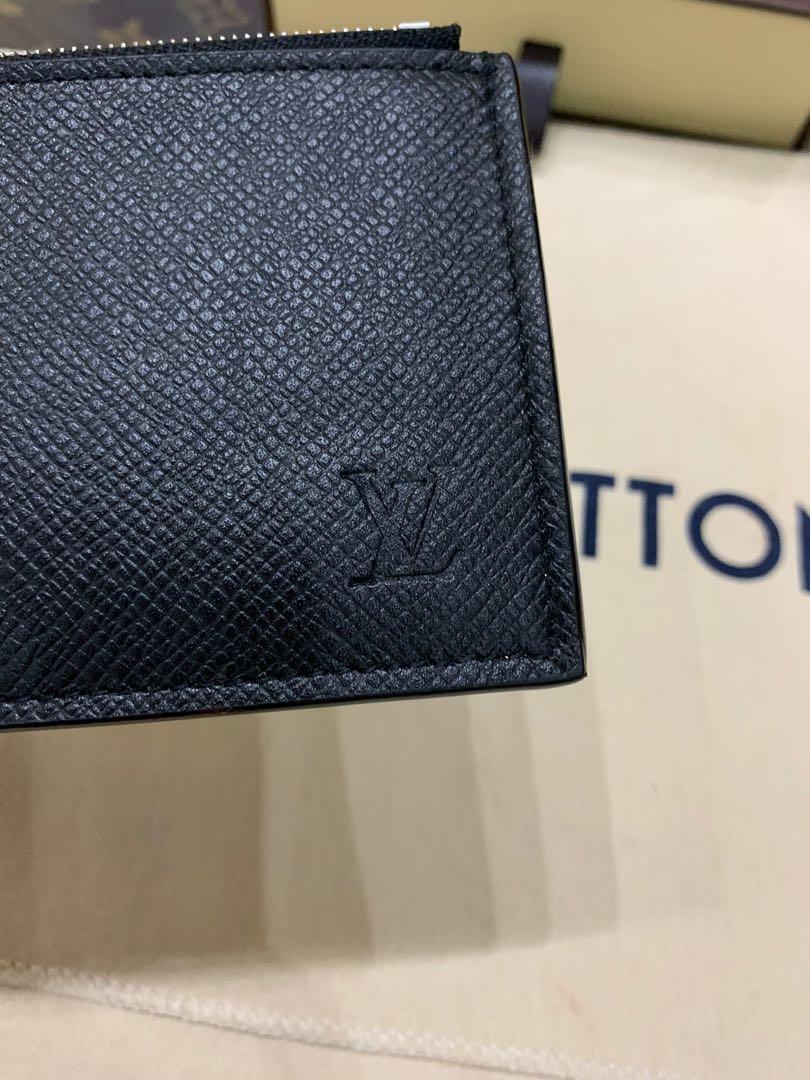 Louis Vuitton Coin Card Holder Taiga Leather Black 16699764