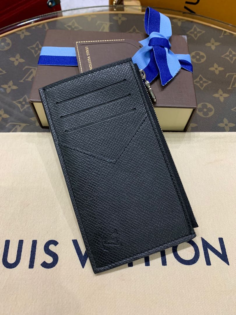 Louis Vuitton Coin Card Holder Taiga Noir, Luxury, Bags & Wallets ...