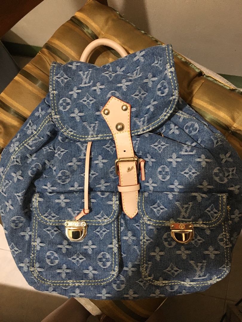 Louis Vuitton Monogram Denim Sac a Dos GM Backpack Leather ref.303362 -  Joli Closet