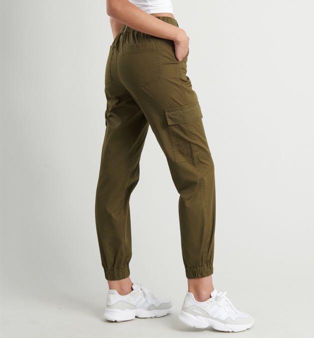 Military Green Garage Cargo Pants
