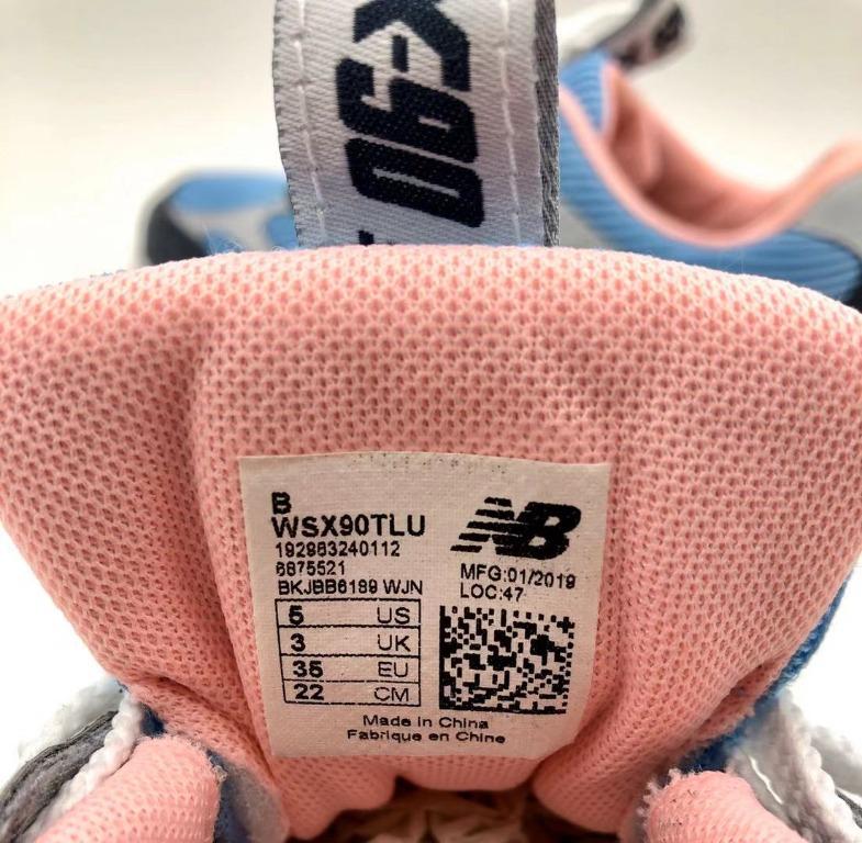 NEW BALANCE 90 WSX90TLU 淡藍色粉紅色天空藍復古IU 韓系休閒慢跑, 女裝, 鞋, 拖鞋- Carousell