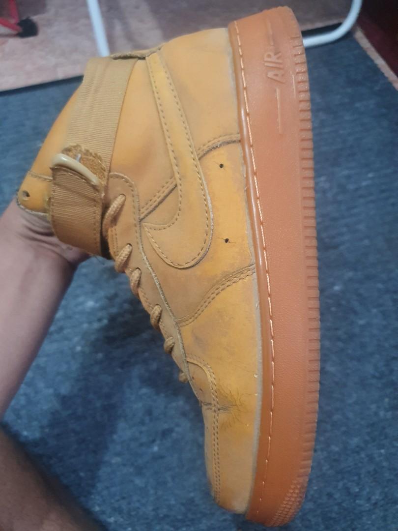 Nike Air Force 1 Wheat high strap, Men's Fashion, Footwear, Sneakers on ...