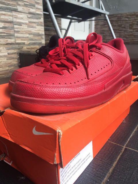 Nike Air Jordan 2 Retro Low Red Authentic Murah Men S Fashion Men S Footwear Sneakers On Carousell