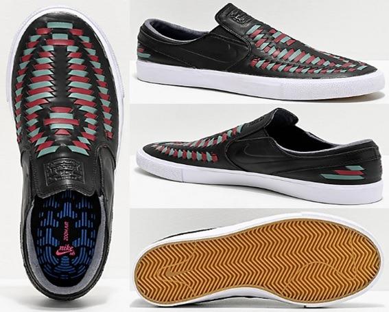 Nike SB Zoom Stefan Janoski Slip On Premium Crafted Black Multicolor Leather, Fashion, Watches & Accessories, Wallets & Card Holders on Carousell