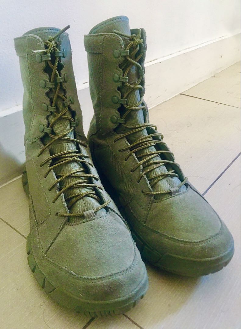 sage green oakley boots