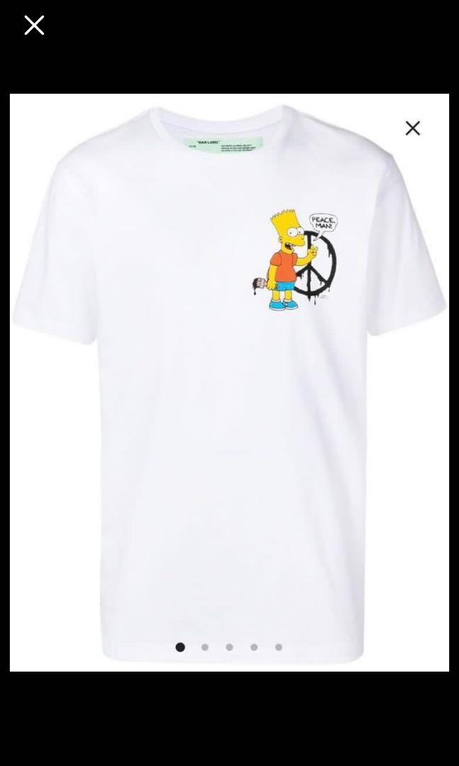 Off white bart simpson peace sales