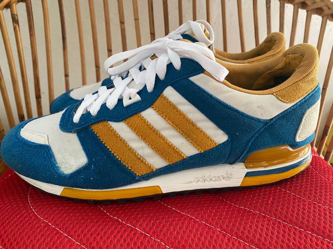 Original Adidas ZX 700 White Royal Gold Art G63496 8.5UK