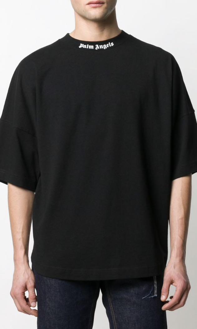 Palm angels neck logo tee Clearance