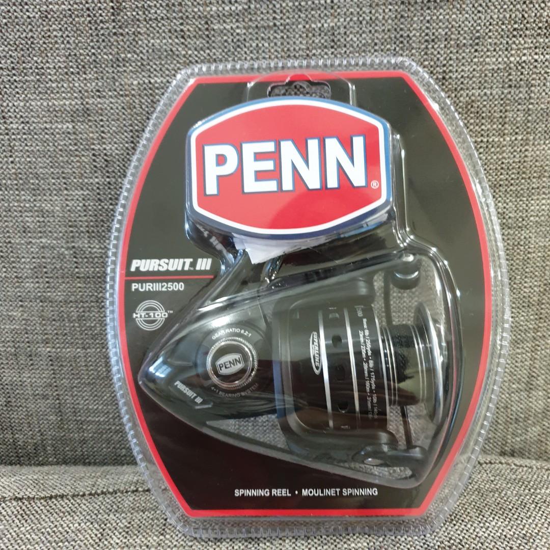 Penn Pursuit III 2500 Spinning Fishing Reel, Sports Equipment, Fishing on  Carousell