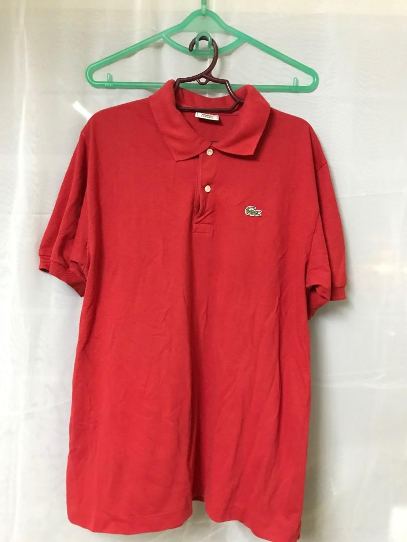 Red Polo Shirt Lacoste On Carousell