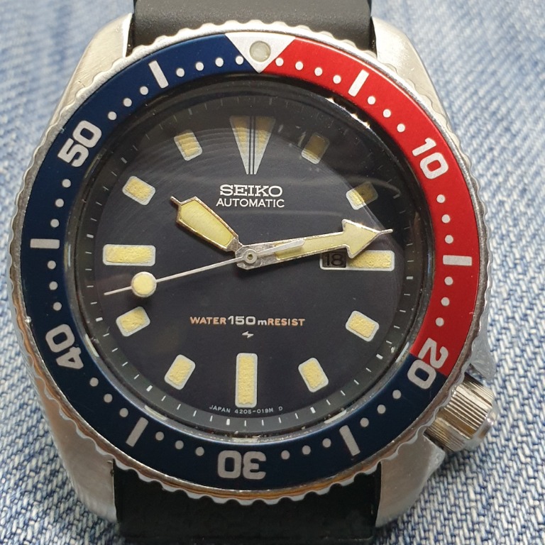Seiko 4205-0150 Pepsi Dial Automatic Diver's Watch, Women's Fashion,  Watches & Accessories, Watches on Carousell