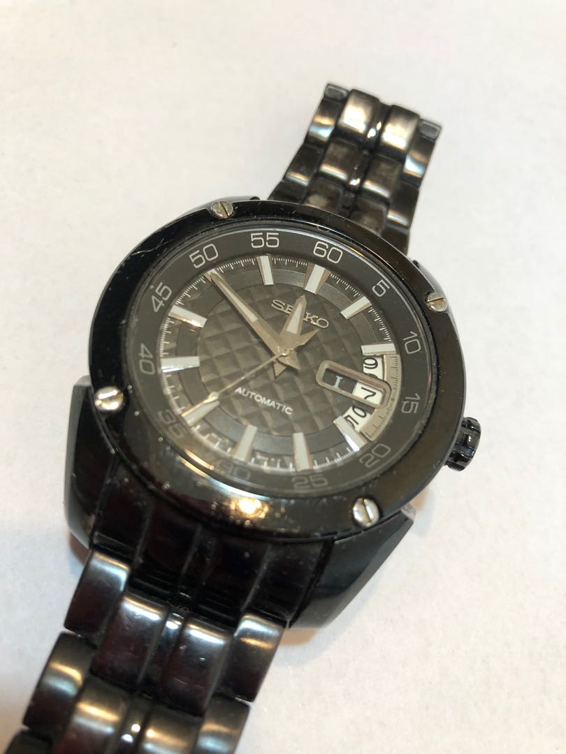 Seiko Automatic Seiko SRP007 Full Black TiCN (4R16 - 00A0), Men's Fashion,  Watches & Accessories, Watches on Carousell