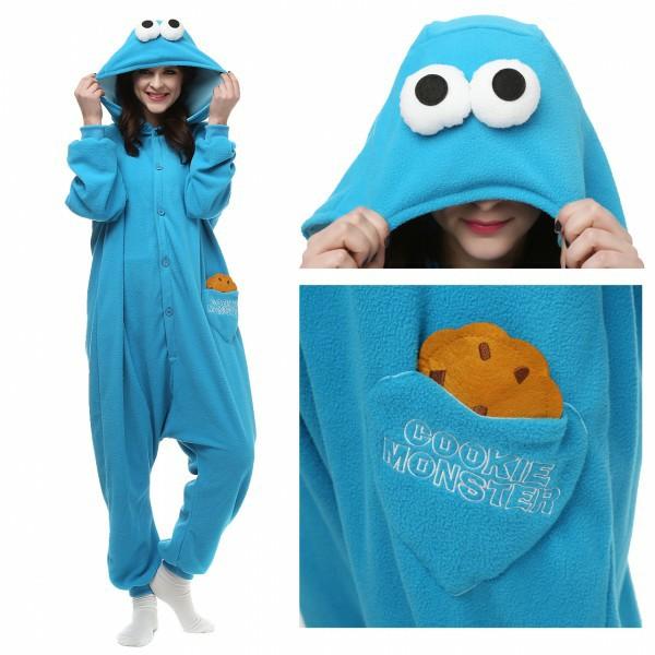 Plus size cookie monster onesie