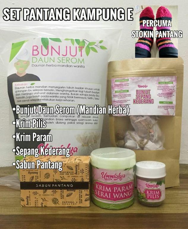 Set Ibu Berpantang Bersalin Jimat Free Sepasang Stoking Pantang Postnatal Basic Set Health Beauty Skin Bath Body On Carousell