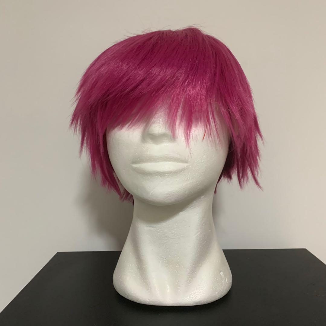 short pink wig