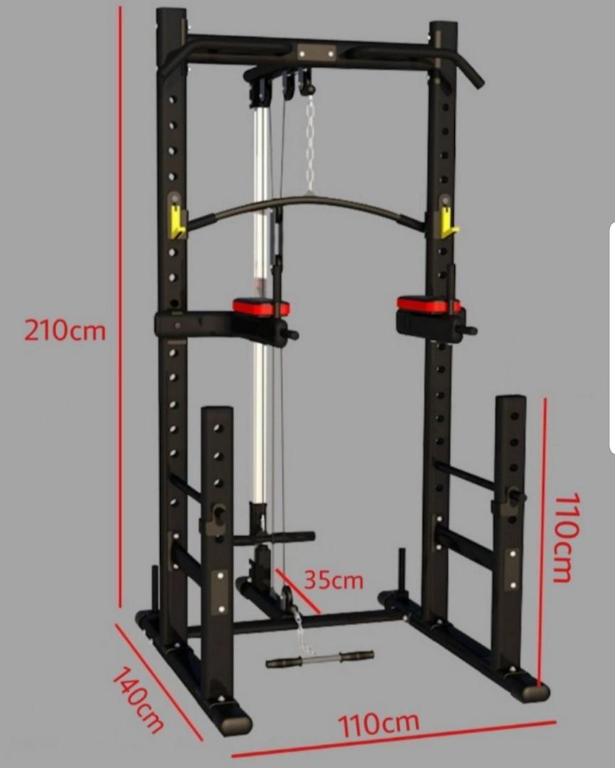 squat rack with pulley