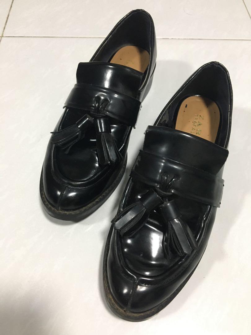 zara tassel loafers womens