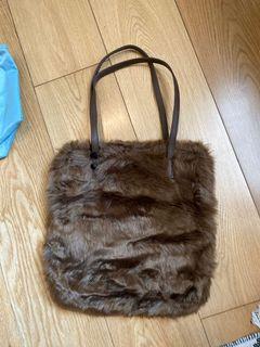 Uniqlo Brown Fur Bag