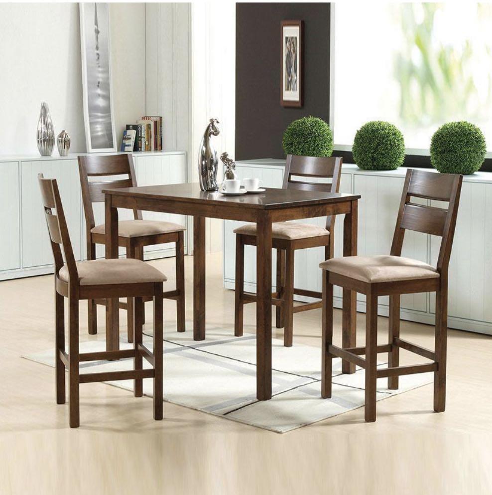 Unique Pub Height Picket Rail Real Wood Dining Table Furniture Tables Chairs On Carousell