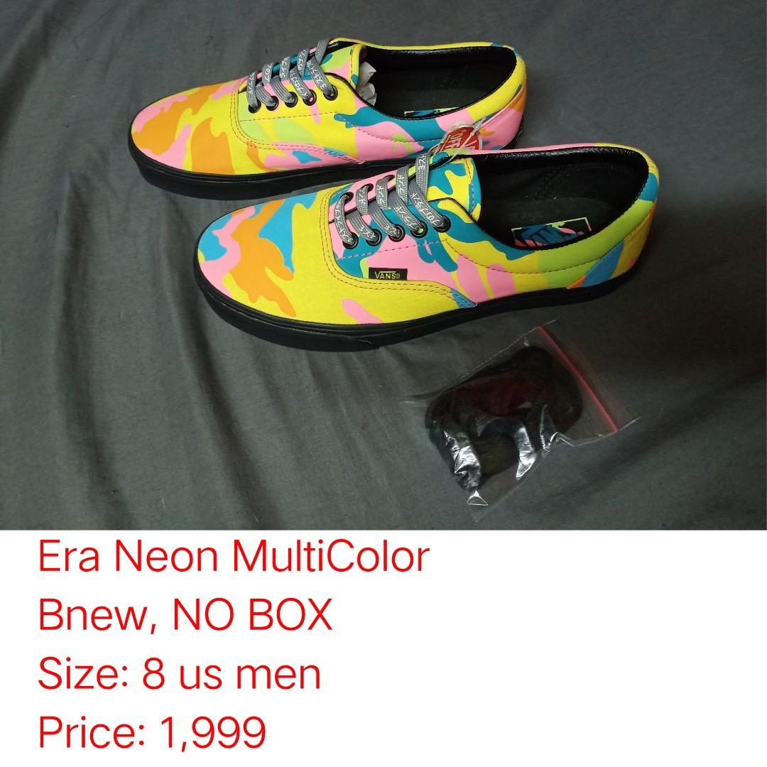 neon multicolor vans