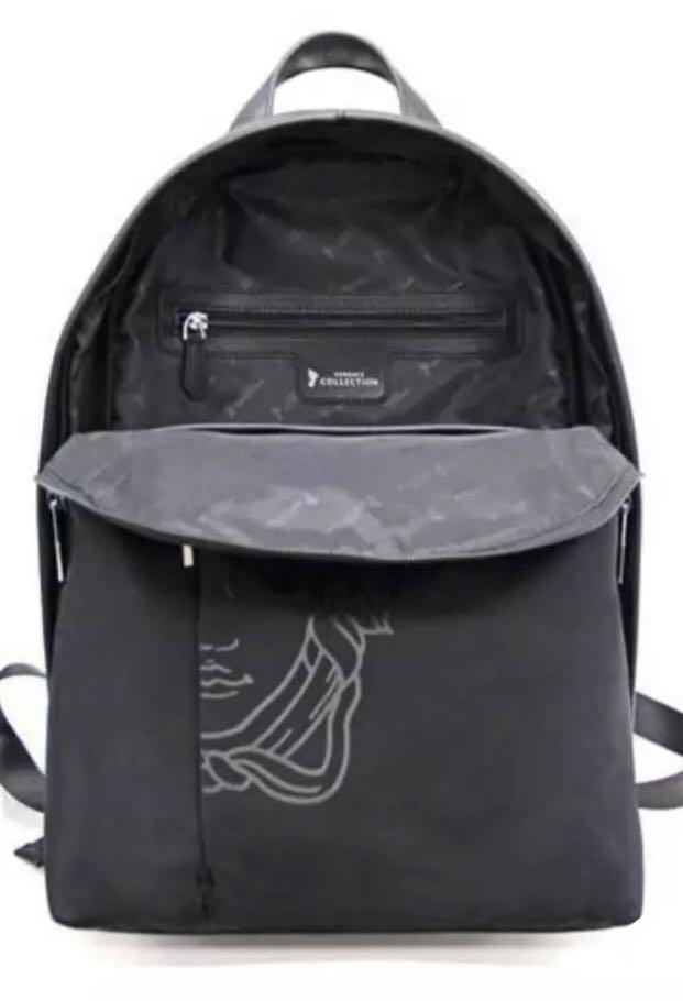 versace backpack grey