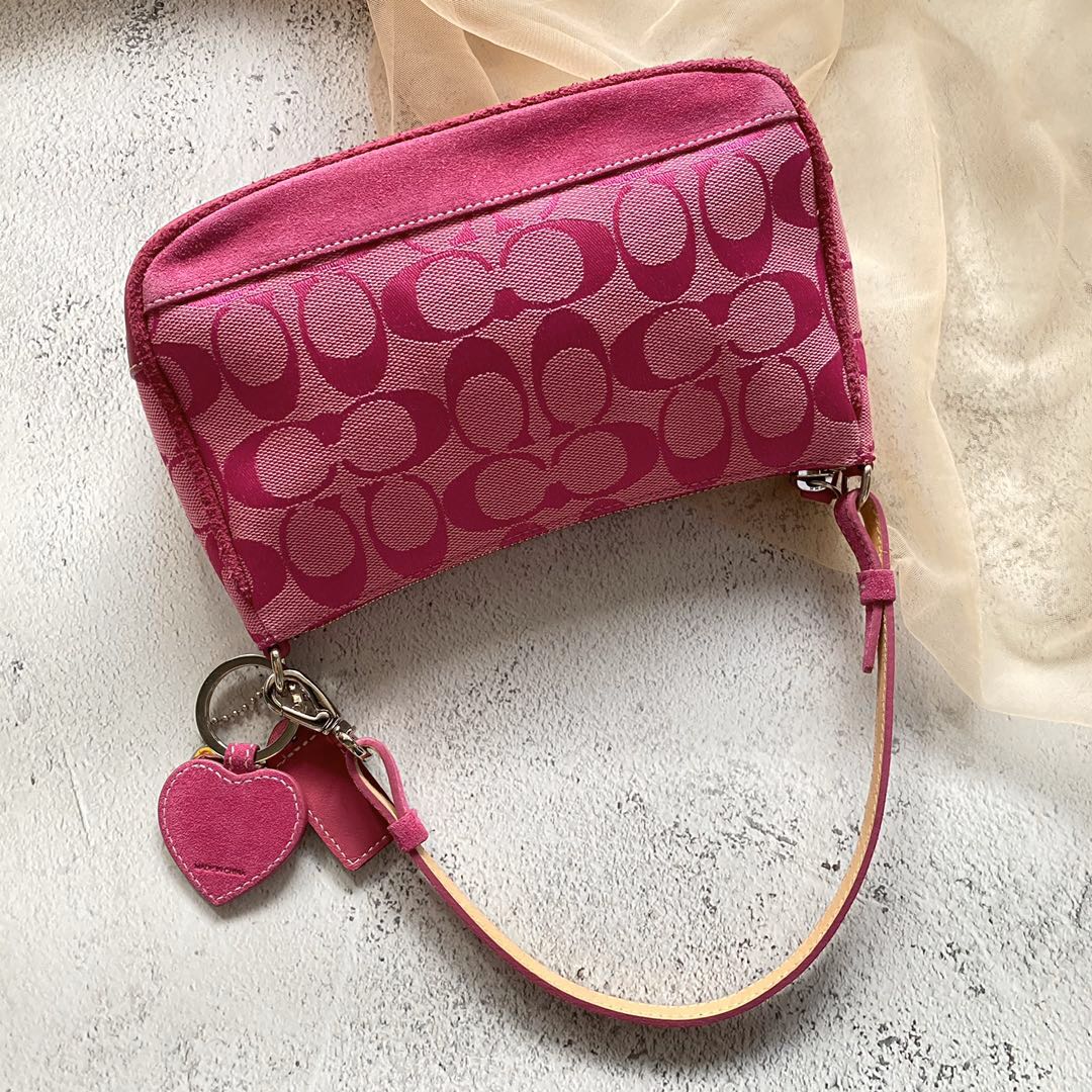 Vintage pink sales coach purse