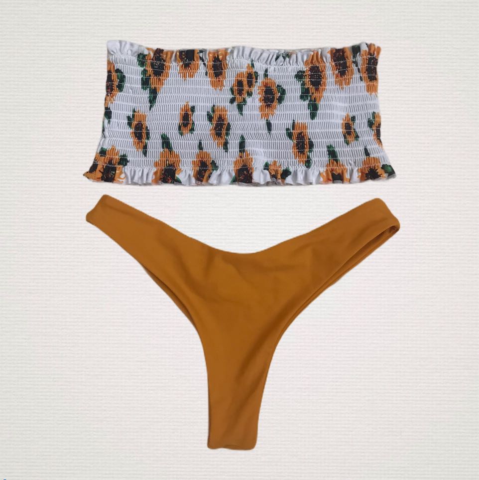 sunflower bandeau bikini