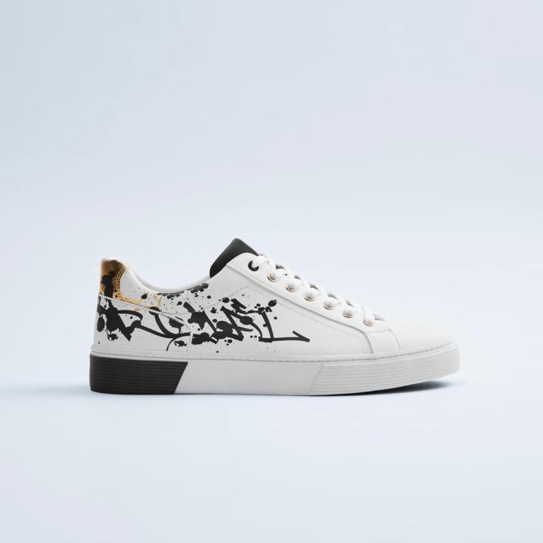 Zara paint effect sneakers clearance