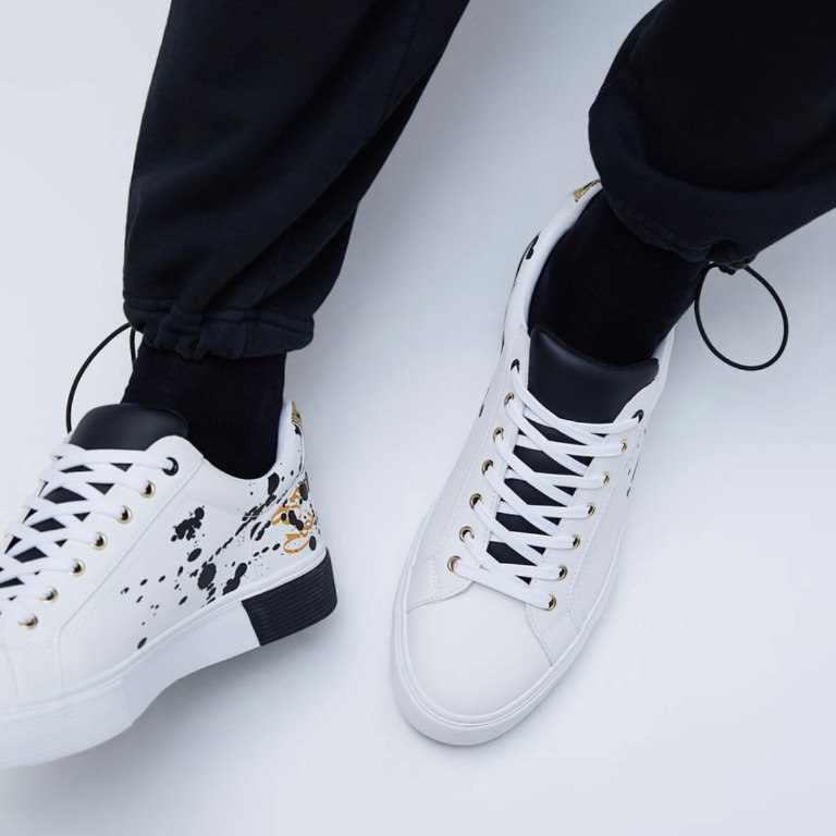 ZARA PAINTSPLATTEREFFECT SNEAKERS, Men's Fashion, Footwear, Sneakers