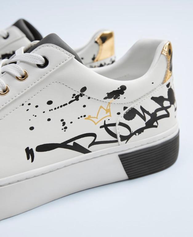 ZARA PAINTSPLATTEREFFECT SNEAKERS, Men's Fashion, Footwear, Sneakers