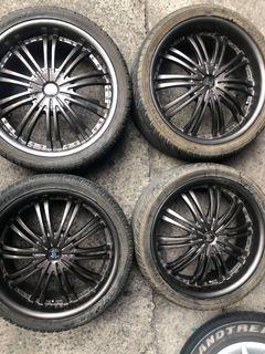 20" Crave Alloy Mag used 5Holes pcd 114 with 4pcs 245-35-r20 wanli used tires