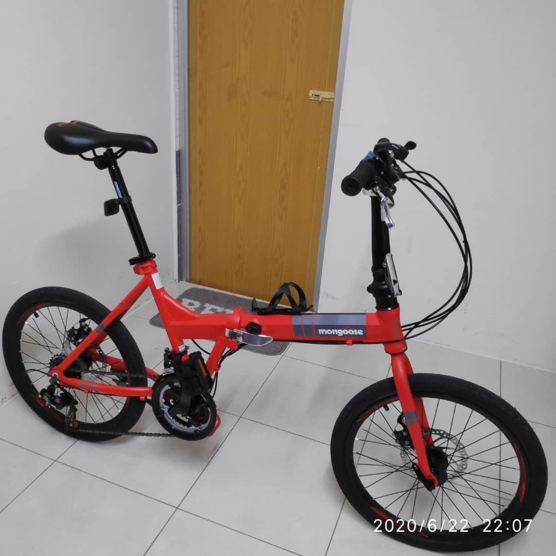 mongoose alloy folding bike