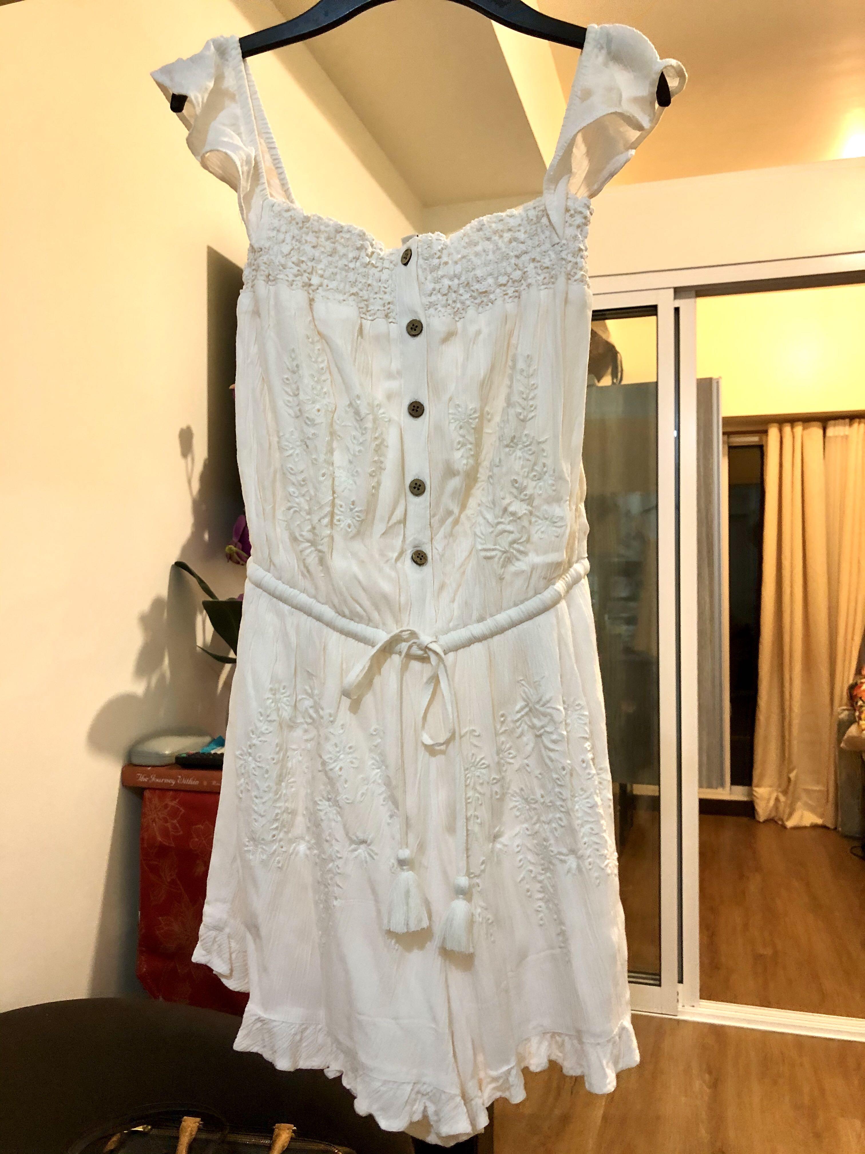 ae embroidered tube jumpsuit