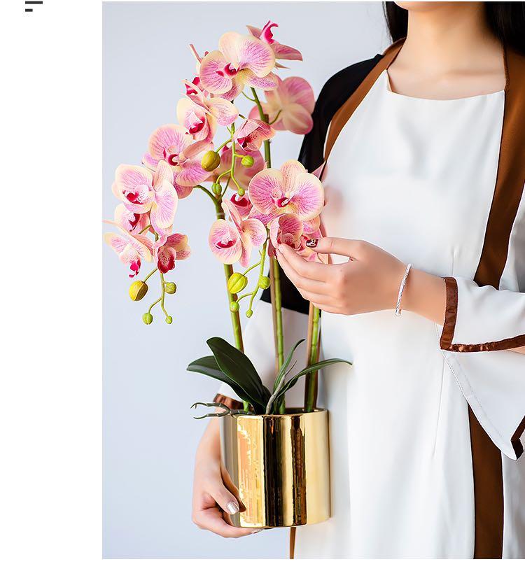 Artificial Orchid Flower Arrangement Gardening Flowers Bouquets On Carousell