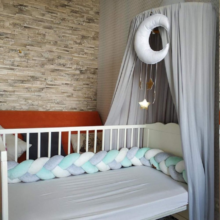 knotted baby crib bumper