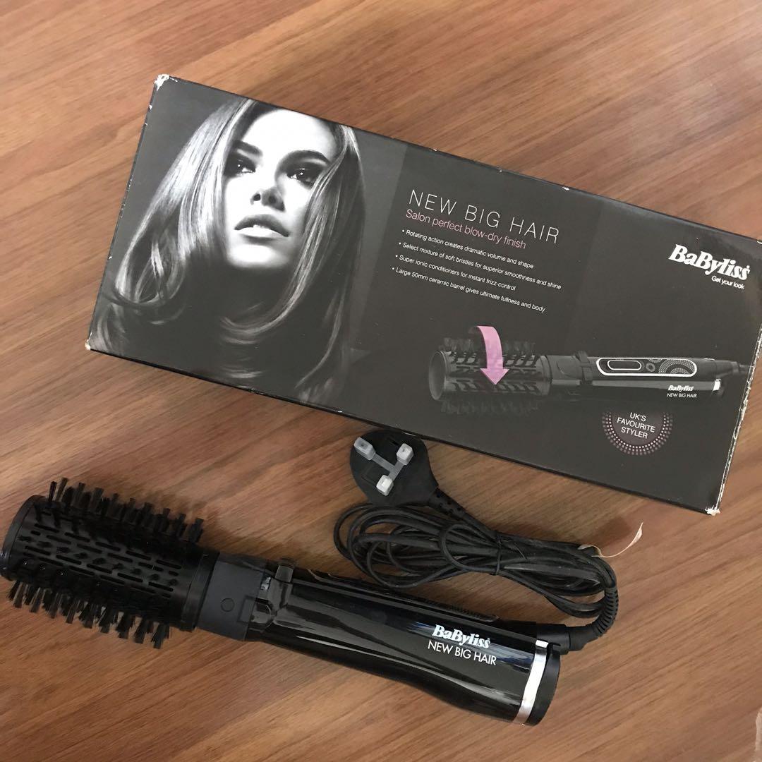 BaByliss Big Hair Spinning Brush, Beauty & Personal Care, Hair on Carousell