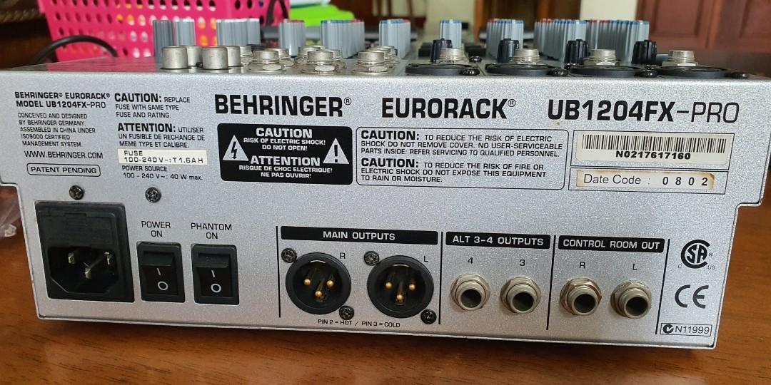 Behringer EURORACK UB1204FXPRO analog mixer, Hobbies & Toys, Music