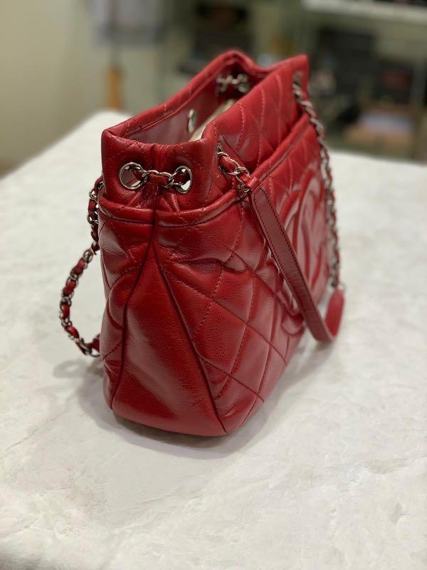 Chanel Timeless CC Shopping Tote Red, Luxury, Bags & Wallets on Carousell