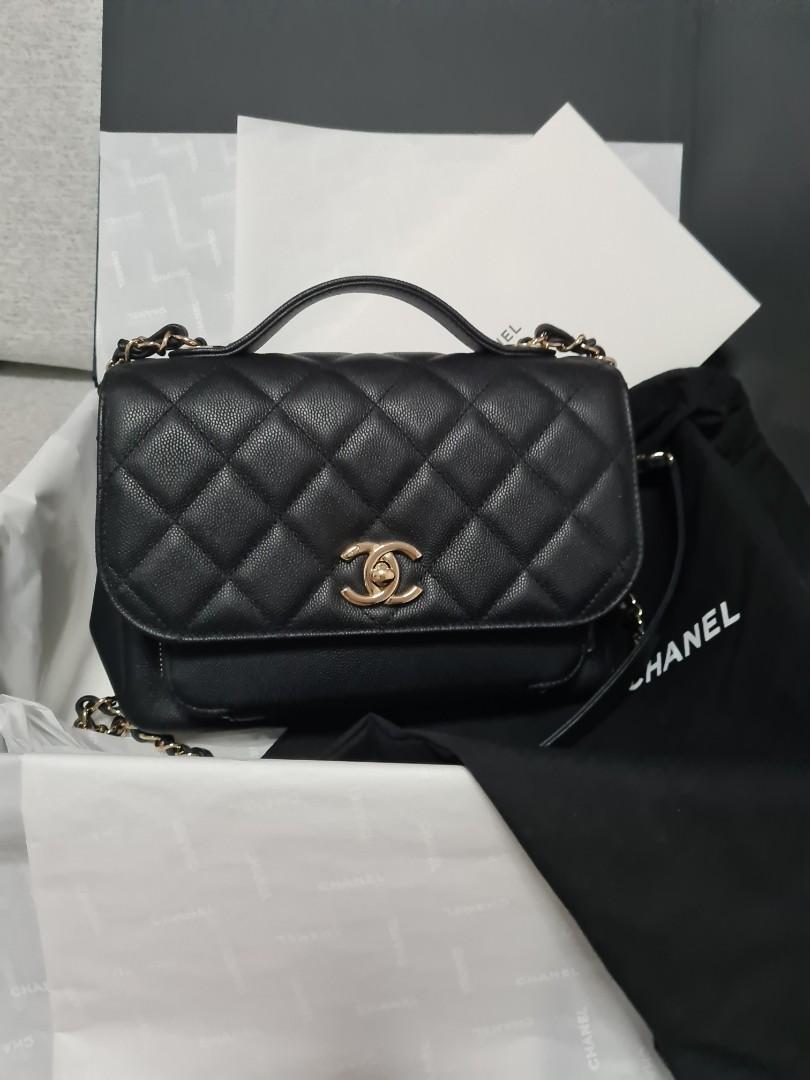 Chanel Medium Business Affinity Bag In Black Caviar With Champagne Gold  Hardware SOLD