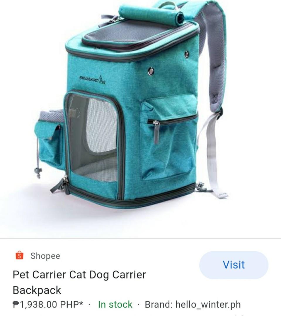 Chelsea Pet Carrier Backpack Bag Pet Supplies Homes Other Pet