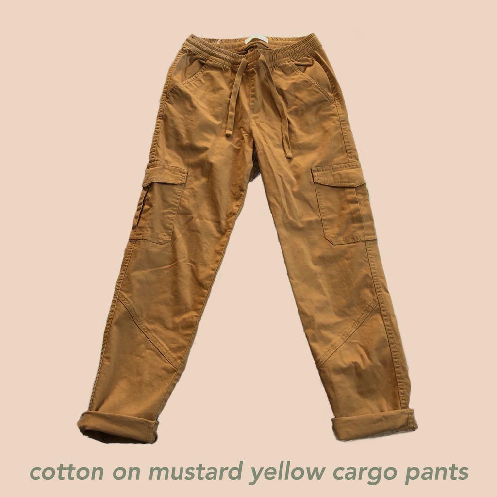 mustard cargo pants