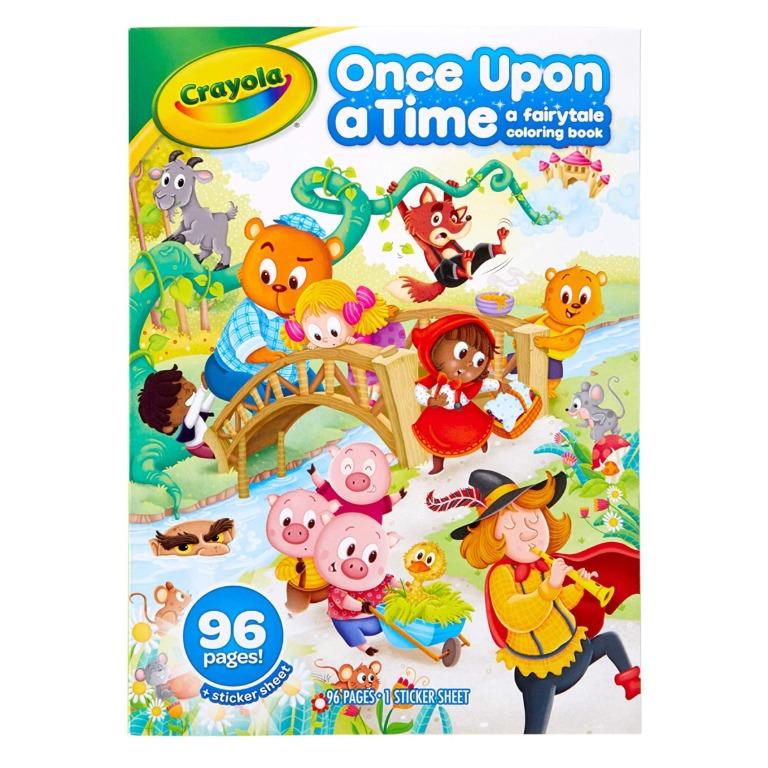 crayola fairy tale colouring book with stickers 96 coloring